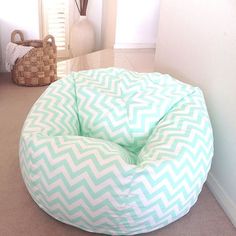 a large bean bag chair sitting on the floor