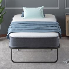 Balus Folding Bed With Mattress For Adults, 75 ''l X 46''w Rollaway Bed With 5'' Memory Foam Mattress, Portable Foldable Bed With Baffle, fold Up Guest Bed (upgrade With Cover) Alwyn Home Size: Twin | Alwyn Home Balus Folding Bed w / Mattress For Adults, Roll Away Bed w / 5" Memory Foam Mattress, Portable Fold Up Guest Bed | Twin | Wayfair Rollaway Bed, Fold Up Beds, Bed With Mattress, Bed Full, Bed Twin, Foldable Bed, Folding Bed, Adult Bedroom, Folding Beds