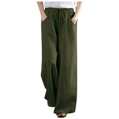 This full length pants for women suit more women than normal pants for its design. The lady elastic waist pants will work even If you are curvy or have thick calves and thighs.This womens casual pants is made of super soft skin-friendly fabric with excellent absorption and sweat removal. The plus size summer pants can keep comfortable and dry all day even during exercise.This female trousers pants for must-have for casual days, with easy pull-on styling and pair with your favorite tees and tops. Business Casual Pants Women, Petite Dress Pants, Summer Linen Pants, Thick Calves, Linen Beach Pants, Low Waist Pants, Hiking Pants Women, Linen Drawstring Pants, Summer Pants Women