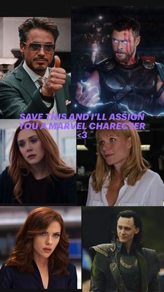 the avengers and captain america movie characters are shown in this collage with caption