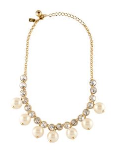 Gold-Tone MetalFaux Pearl & Crystal Collar Necklace, Kate Spade New York, Kate Spade, New York, Collar