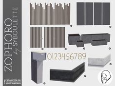 an image of different types of furniture and accessories for the home or office in 3d