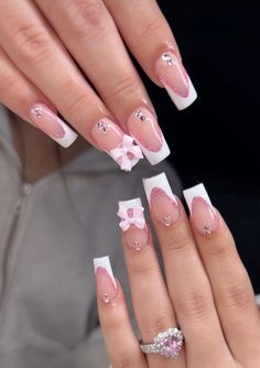 Bday Nails, Duck Nails, How To Grow Nails, Coffin Shape Nails, Long Acrylic, Unique Acrylic Nails, Pink Acrylic, Short Acrylic Nails Designs, French Tips