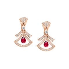 Baths Of Caracalla, Bvlgari Divas Dream, Dream Earrings, Spa Weekend, Ruby Jewelry, Metal Earrings, Rose Gold Diamonds, Dream Jewelry, Rose Gold Earrings