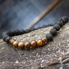 Dinosaur Bone Bracelet Bone Bracelet, Bones Bracelet, Lava Bead Bracelet, Group Of Five, Dinosaur Bones, Lava Beads, Bone Beads, Lava Bead, Bead Bracelets