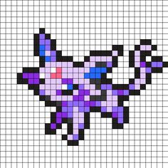 an image of a pixel art piece with purple and blue colors