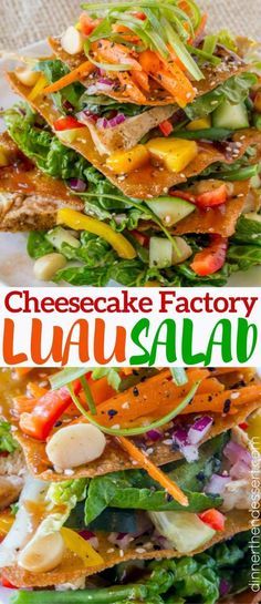 this cheesecake factory lava salad is loaded with lots of fresh ingredients and it's ready to be eaten