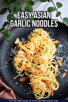 Asian Garlic Noodles, Garlic Noodles Recipe, Braised Kale, Vegetarian Oyster Sauce, No Boil Lasagna, Noodles Recipes, Noodles Lover, Asian Noodle Recipes, Noodle Recipes Easy