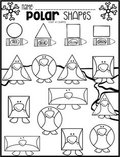 the polar shapes worksheet for kids to learn how to make them look like they are