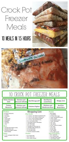 the recipe for crock pot freeze meals