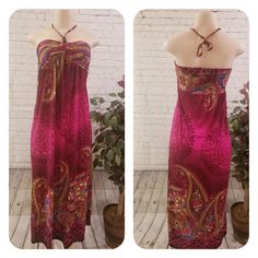 Magenta Maxi Dress Beach Fitted Maxi Dress With Paisley Print, Fitted Beach Maxi Dress With Paisley Print, Pink Paisley Print Maxi Dress For Beach, Overlay Dress, Printed Maxi, Printed Maxi Dress, Paisley Print, Everyday Outfits, Pink Ladies