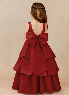 If you are looking for a classic dress for your girl, look no further. Margie is our adorable satin ballgown dress. Satin Princess Dress For Dress-up, Sleeveless Dresses With Satin Bow For Dress-up, Red Princess Dress For Bridesmaid, Red Princess Bridesmaid Dress, Princess Style Satin Ball Gown Dresses, Party Dress With Satin Bow, Ball Gown Shape, Party Dress With Satin Bow Ball Gown, Sleeveless Satin Princess Dress, Elegant Red Bridesmaid Princess Dress