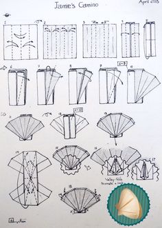 the instructions for how to make an origami fan