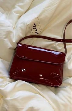 Pretty Bags, Red Aesthetic, Cute Bags, Cherry Red, Square Bag, Dark Red, A Bag