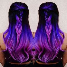 Gorgeous purple/violet hair! Purple Hair Color Ombre, Purple Products, Purple Ombre Hair, Dark Purple Hair, Hair Dyed, Galaxy Hair, Beautiful Hair Color, Ombré Hair, Ombre Hair Color