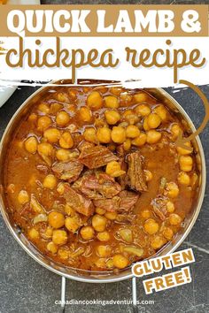 EASY LAMB AND CHICKPEA RECIPE ON THE STOVETOP OR SLOWCOOKER / INSTANT POT Carrot Chickpea, Curry Lamb, Chickpea Recipe, Spiced Lamb, Chickpeas Recipe, Lamb Chop, Simple Dinners