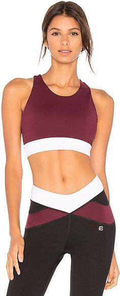 SHOP | Body Language Zara Sports Bra in Burgundy. - size M (also in S,XS) High Waist Sports Leggings, Crop Top And Leggings, Exercise Yoga, Women's Workout, Fitness Apparel, Womens Workout Outfits, Workout Outfit, Sport Bra, Yoga Tops