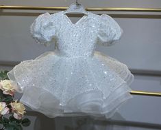 custom handmade dresses for your baby. Made with tulle. It is prepared with a soft cotton lining. It has a zipper on the back, very easy and comfortable to wear. 👉🏻 you can leave a message for more questions 👉🏻 It is a handmade dress that you can measure and customize. Very dense tulle layers are used, very fluffy, personalized color options are available, you can personalize ✈️Express shipping to most countries in 1-5 days White Baptism Dress For Party, White Ruffled Baptism Dress For Party, White Tulle Baptism Dress, White Fitted Tutu Dress For Baptism, First Birthday Dress, First Birthday Dresses, Dress Baby Girl, Christening Gown