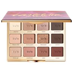 Tartelette™ In Bloom Clay Eyeshadow Palette - tarte | Sephora Brown Eyes Pop, Tartelette In Bloom, Purple Eyeliner, Eyeliner Application, Best Eyeshadow Palette, Blue Eyeliner, Metallic Eyeshadow