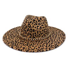 Women's Wide Brim Leopard Print Fedora Hat | eBay Headwear Fashion, Classy Outfits For Women, Floppy Sun Hats, Fedora Hat Women, Church Hats, Casual Cap, Drop Top, Hat For Women, Casual Hat