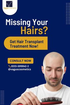 Missing your Hair? Get Hair Transplant treatment now at VAGUS Costmetics Hair Transplant Clinic. For Appointment Booking: Call/WhatsApp: 0333-5010042-3 https://drranairfan.com/ Weave Hairstyles, Hair