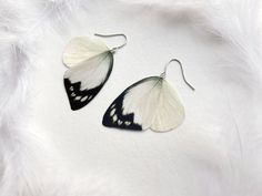 Australian Butterfly Delias Nigrina, Silk Butterfly Earrings, Butterfly Wings Earring, Beige Butterfly Wings Earrings, Ivory Wings Butterfly 🌸 Australian Delias Nigrina Butterfly Design 🌸 Made of silk with beautiful realistic effect 🌸 Light, at the same time gentle and noticeable, all attention on you! 🌸 Great gift for those who love Butterflies! 🌸 Ready to Ship! :) Feel free to write me if you have any questions or wishes! 😊 The main idea of the earrings is uniqueness and tenderness, ever White Butterfly Charm Earrings As Gift, White Butterfly Charm Earrings For Wedding, Elegant White Earrings With Butterfly Charm, White Drop Earrings With Butterfly Charm, Elegant White Butterfly Charm Earrings, White Butterfly Charm Earrings, Butterfly Wings Earrings, Buterfly Wing Earrings, Bohemian Silver Butterfly Earrings