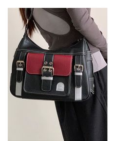 Size: 32CM wide, 26CM high, 11CM thick shoulder strap 120CM Black Square Shoulder Bag With Hasp Closure, Black Shoulder Bag With Hasp Closure For Everyday, Black Shoulder Bag With Hasp Closure, Top Handle Shoulder Bag For School, Crossbody Shoulder Bag For School, Black Baguette Bag Tote For School, Leather School Bag With Hasp Closure, Travel Hobo Shoulder Bag With Hasp Closure, Black Tote Baguette Bag For School