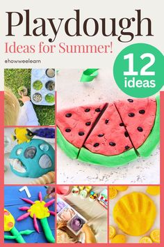 the cover of playdouh ideas for summer