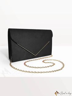 BirdinBag - Premium Metal Envelope Bag with Elegant Flap Design Funky Type, Chain Pattern, Envelope Bag, Chain Bag, Chain Bags, Polyester Material, Envelope, Chain, Pattern