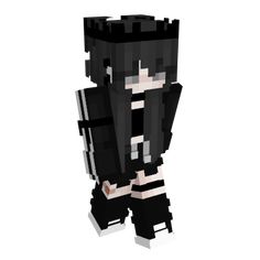 an image of a minecraft character in black and white