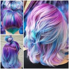 Pulp Riot Hair Color (@pulpriothair) | Insharee Galaxy Hair Color Short, Fall Winter Balayage, Winter Balayage, Galaxy Hair Color, Blone Hair, Hair Color Short Hair, Trendy Hair Color Ideas, Unicorn Hair Color, Hair Color Ideas For Fall