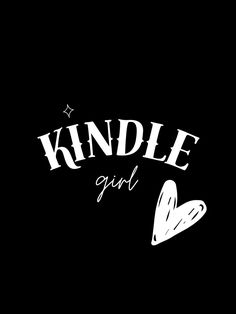 the kindle girl logo is black and white with stars on it's side