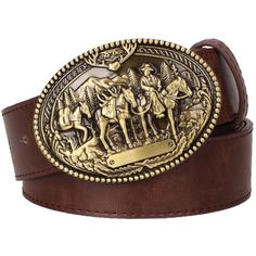 Mens leather Belts Big Buckle Western Cowboy Style Department Name: Adult Belts Material: Split Leather Belts Material: PU Gender: Unisex Belt Width: 3.8cm / 1.50 inch Style: Novelty Pattern Type: Cowboy style Buckle Length: 6cm / 2.36 inch Model Number: cowboy belt Buckle Width: 9cm / 3.54 inch Belt Model : Smooth Pin Buckles Belt Material : PU Faux leather body + Alloy metal belt buckle Weight : About 220 gram Size : Length is about 115 CM ( 45 inch ) and 130 CM ( 51 inch ) only the Black colo Look Western, Big Buckle Belt, Cowboy Accessories, Cowboy Buckle, Rock Jeans, Cowboy Belt Buckles, Cowboy Belt, Leather Belts Men, Cowboy Style