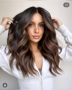 Dark Brown Hair Color Ideas, Brown Hair Color Ideas, Brown Hair Inspo, Money Piece, Brunette Hair With Highlights, Brown Hair Color, Brown Hair Balayage, Dark Brown Hair Color, Hair Color And Cut