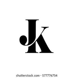 Jk Letter Vector: vetor stock (livre de direitos) 577776709 | Shutterstock Letter Vector, Name Letters, Personal Logo, Font Design, Vector Stock, Image Editing, Letter Logo, Fonts Design