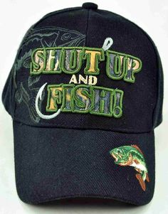 NEW! BASS SHUT UP AND FISH FISHING CAP HAT N1 BLACK NEW! BASS SHUT UP AND FISH FISHING CAP HAT N1 BLACK NEW - WITH TAGS 100% High End Acrylic Logos and designs are fully embroidered Size: One Size Fits All VELCRO ADJUSTMENT Shipping Payment Terms of Sale SHIPPING We ship Worldwide. We ship to USA 48 continental states, Item usually will be shipped out within 1~3 business days after payment received. We only ship to confirmed addresses. Non USA Customers: First Class International Mail in some ca Adjustable Black Fishing Hat, Black Curved Brim Fishing Hat, Adjustable Black Hat For Fishing, Black Curved Brim Hat For Fishing, Black Casual Snapback Hat For Fishing, Adjustable Black Trucker Hat For Fishing, Black Snapback Hat For Fishing, Black Flat Bill Trucker Hat For Fishing, Black Flat Bill Baseball Cap For Fishing