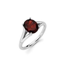 Beautifully crafted in sleek 14K rose gold, this unique design features a deep red oval-shaped garnet centered in an elegant ring. The beautiful design and dazzling 10x8 oval faceted genuine garnet stone, this ring is one she will treasure forever. Elegant Garnet Birthstone Ring, Elegant Garnet Rings With Polished Finish, Elegant Oval Garnet Birthstone Ring, Elegant Burgundy Garnet Rings, Elegant Burgundy Ruby Ring, Gold Garnet Ring, Fancy Rings, Ring Fashion, Garnet Ring