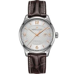 Supplier Model #: H32755551Manufacturer Part Number: BROWN MEN'S: H32755551 Hamilton Jazzmaster, Navy And Khaki, Limited Edition Watches, Brown Leather Strap, American Classic, Watch Sale, Watch Collection, Watch Case, Automatic Watch