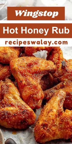 wingstop hot honey rub recipe with text overlay