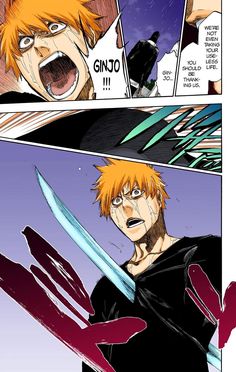 an image of a comic page with the same person holding a knife in his hand