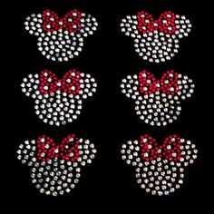 PRICES MAY VARY. Rhinestone Iron-On Transfer " 6 pcs of Minnie Mouse with Bow " Each Design Measures 2" in. (Wide) X 1.75" in. (Tall) Our Transfers are Made of High Quality Rhinestones, We Q.C. Every Transfer we Create Before Shipping This design can be applied by a household iron or a Commercial Heat Press (Recommended), I will include the simple instructions for both Designs are Well Packaged for better Stability During Shipping " 6 pcs of Minnie Mouse with Bow " This is for a Hotfix Rhineston Red Target, Tshirt Template, Minnie Mouse Shirts, Disneyland Outfits, Mask Cute, Minnie Mouse Bow, Rhinestone Transfers, Special Needs Kids, Detox Tea