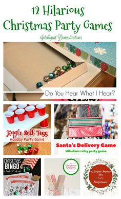 christmas party games with text overlay