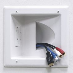 an electrical outlet with multiple wires in it