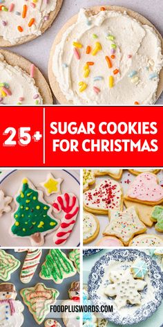 25 sugar cookies for christmas with text overlay