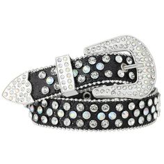 PRICES MAY VARY. BLING RHINESTONES DESIGN - Kids western belt with a rhinestone buckle; three rows of sparkling rhinestones and sequins run through the belt, with small beads wrapped around the sides to protect the edges of the belt while adding a sense of style. Together with the diamond tail, it makes the whole belt look more eye-catching and gorgeous NOT EASY BREAK- Boys belt is made of high quality faux leather for comfort and durability. The rhinestones on the belt are set on the rivets on Bb Belt, Bling Belt, Diamond Belt, Belt For Jeans, Cowgirl Belts, Western Belt, Rhinestone Belt, Cowboy Cowgirl, Leather Belt