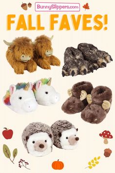 From hedgehogs to moose to highland cows... we've got the sweetest slippers to make your autumn extra cozy! Fall Faves, Highland Cows