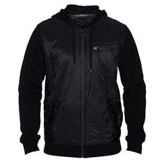 NWT Men's Hurley Parachute Pack Zip-Up Hooded Jacket Color: Black Size: Small Style-Color# MFT0002500-BLK Features: Reversible Water Repellent Nike Dri-Fit Technology You are looking at an authentic Hurley product purchased at an official Nike store. 100% of the time the item will have a tag or be in a box. The description of the item can be found above in the title as well as the item specifics area. If you have any questions about the item just hit the contact seller tab.   The size of the ite Casual Quilted Black Hooded Jacket, Casual Black Quilted Hooded Jacket, Urban Black Hooded Jacket With Fleece Lining, Black Urban Hooded Jacket With Fleece Lining, Casual Quilted Hooded Jacket For Streetwear, Mens Zip Hoodie, Hoodie Men, Nike Store, Cool Suits