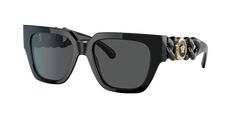 Experience the epitome of luxury and sophistication with Versace VE4409 sunglasses. These square-shaped glasses feature a polished black acetate frame that exudes elegance and sophistication. The solid dark grey lenses provide optimal sun protection while adding a touch of style. Embrace the timeless appeal of Versace when you wear these exquisite shades. Available with prescription lenses. Versace Design, Versace Women, Versace Eyewear, Shot Recipes, Sunglass Hut, Women Sunglasses, Eyewear Womens, Sunglasses For Women, Prescription Sunglasses