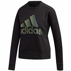 Adidas Womens Printed Long Sleeve Crew Neck Sweater, Black, Size Xs, $60, Nwt 1 Day Handling Time From Houston,Tx Satisfaction Guaranteed Or Your Money Back! New Items Are Added Every Week. Brand: Adidas Style: Crew Neck Logo Sweater Size: Xs Material: Cotton, Polyester Condition: New With Tags Sku: R2 - 15 Arm Pit To Arm Pit: 20" (Laid Flat. Unstretched) Length: 21.5" Sleeves: 19.5" Shipping All Items Are Shipped From Houston,Tx,77477. Your Paid Item Will Ship In 1 Business Day With Tracking Nu Gold Adidas, Adidas Fashion, Adidas Hoodie, Workout Sweatshirt, Adidas Tops, Adidas Online, Adidas Logo, Black Adidas, Casual Sweatshirt