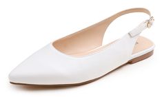 PRICES MAY VARY. Moderate pointed toe design for daily lifestyles, nice shape and classic design, never out of time, fashionable and easy dress matching Vivid color choices, give you elegant stylish feminine look, good for skirts, short pants and versatile for many occasions such as shopping, walking, office work, hangout Friendly 1CM(0.4inch) flat heel for easy walking and driving experience, high rebound cushion foam, no feet hurt on even long distance journey High quality rubber outsole, smoo Cheap White Round Toe Flats, Cheap Almond Toe Flats For Work, Slippers White, Skirts Short, Easy Dress, Fashion Slippers, Out Of Time, Summer Slippers, Slingback Flats